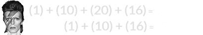 (1) + (10) + (20) + (16) = 47 and (1) + (10) + (16) = 27