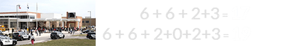 6 + 6 + 2+3 = 17 and 6 + 6 + 2+0+2+3 = 19