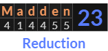 "Madden" = 23 (Reduction)