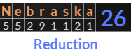 "Nebraska" = 26 (Reduction)