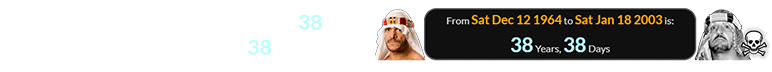 The Original Sheik died a span of 38 days after his nephew Sabu’s 38th birthday: