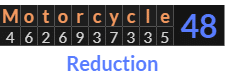 "Motorcycle" = 48 (Reduction)