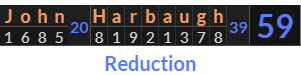 "John Harbaugh" = 59 (Reduction)