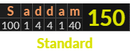 "Saddam" = 150 (Standard)