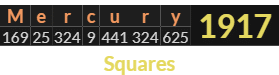"Mercury" = 1917 (Squares)