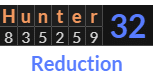 "Hunter" = 32 (Reduction)