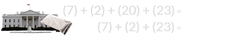 (7) + (2) + (20) + (23) = 52 and (7) + (2) + (23) = 32