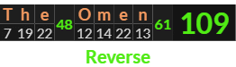 "The Omen" = 109 (Reverse)