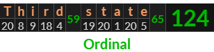 "Third state" = 124 (Ordinal)