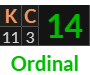 KC = 11 and 3