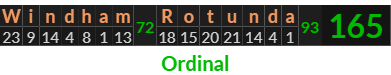 "Windham Rotunda" = 165 (Ordinal)