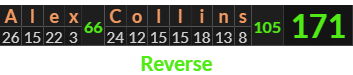 "Alex Collins" = 171 (Reverse)