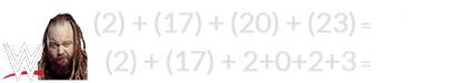 (2) + (17) + (20) + (23) = 62