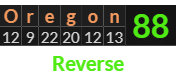 "Oregon" = 88 (Reverse)