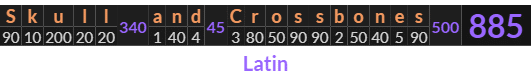 "Skull and Crossbones" = 885 (Latin)