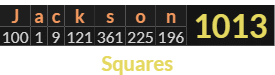 "Jackson" = 1013 (Squares)