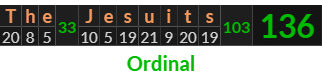 "The Jesuits" = 136 (Ordinal)