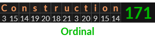 "Construction" = 171 (Ordinal)