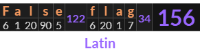 "False flag" = 156 (Latin)