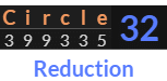 "Circle" = 32 (Reduction)