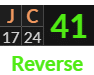 "JC" = 41 (Reverse)