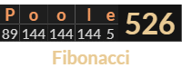 "Poole" = 526 (Fibonacci)