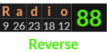 "Radio" = 88 (Reverse)