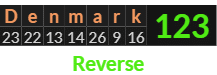 "Denmark" = 123 (Reverse)