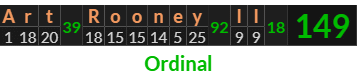 "Art Rooney II" = 149 (Ordinal)