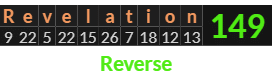 "Revelation" = 149 (Reverse)