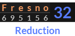 "Fresno" = 32 (Reduction)