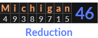 "Michigan" = 46 (Reduction)