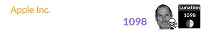 Apple Inc. founder Steve Jobs died during Brown Lunation # 1098: