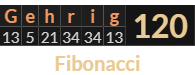 "Gehrig" = 120 (Fibonacci)