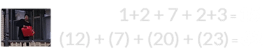1+2 + 7 + 2+3 = 15 and (12) + (7) + (20) + (23) = 62