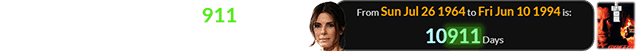 Sandra Bullock was 10,911 days old when the original Speed hit theaters: