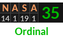 "NASA" = 35 (Ordinal)
