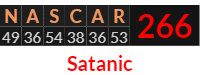 "NASCAR" = 266 (Satanic)