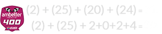 (2) + (25) + (20) + (24) = 71