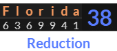 "Florida" = 38 (Reduction)