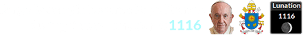 Jorge Bergoglio became Pope Francis during Brown Lunation # 1116: