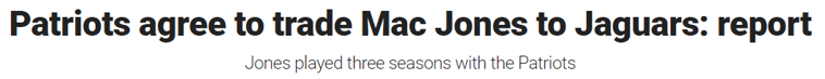 Patriots agree to trade Mac Jones to Jaguars: report Jones played three seasons with the Patriots