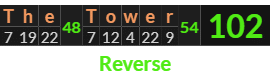 "The Tower" = 102 (Reverse)