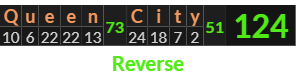 "Queen City" = 124 (Reverse)