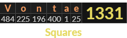 "Vontae" = 1331 (Squares)