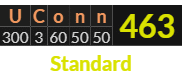 "UConn" = 463 (Standard)
