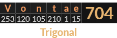 "Vontae" = 704 (Trigonal)