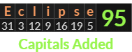 "Eclipse" = 95 (Capitals Added)