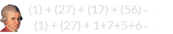 (1) + (27) + (17) + (56) = 101 and (1) + (27) + 1+7+5+6 = 47
