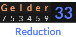 "Gelder" = 33 (Reduction)